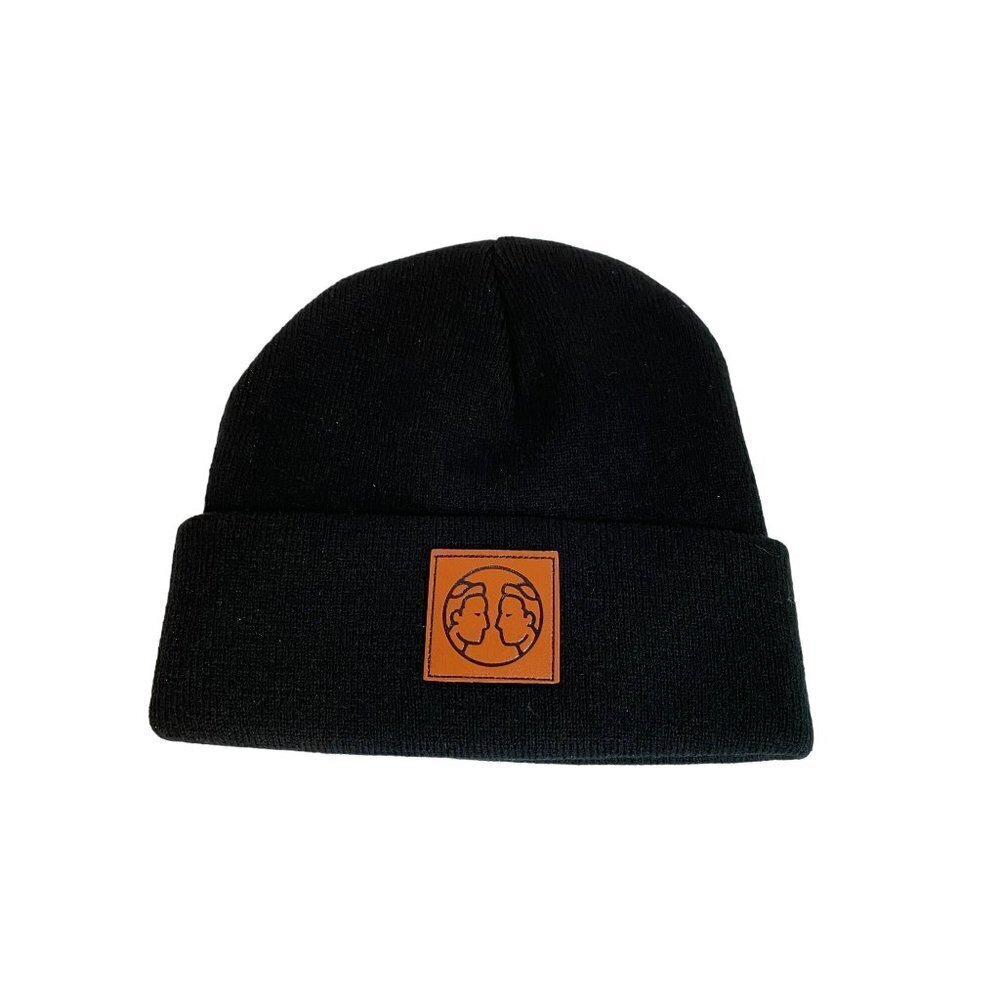 New‎ Black Knit Beanie Unisex Gemini Horoscope One Size NWOT